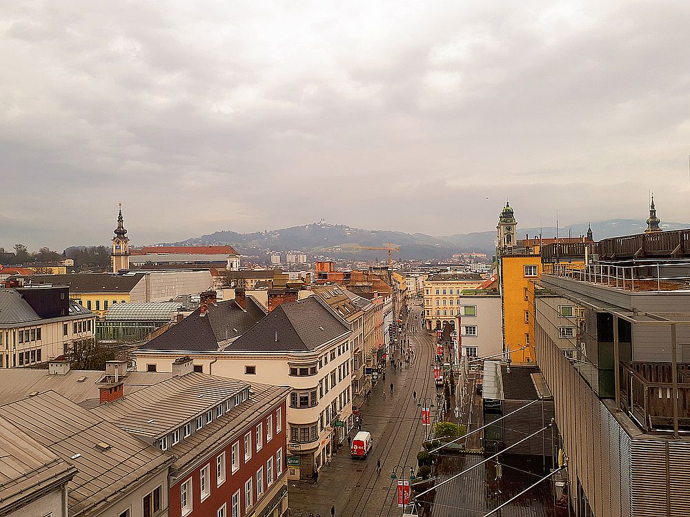Ausblick über Linz beim Sinnesrausch