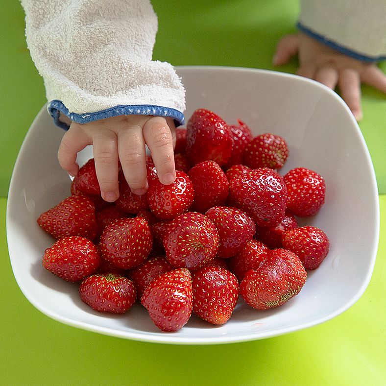 Baby-led Weaning Erdbeeren